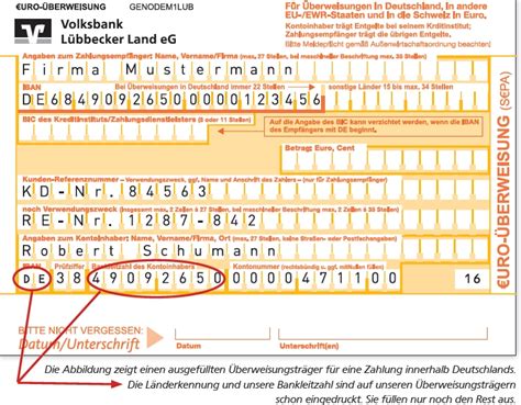 referenznummer überweisung muster.